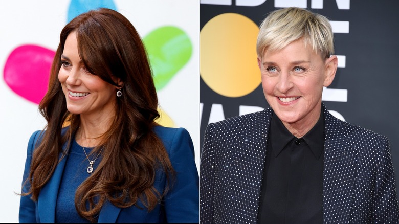 Kate Middleton, Ellen DeGeneres smiling