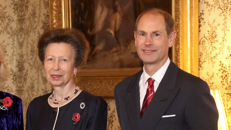 Princess Anne and Prince Edward smiling