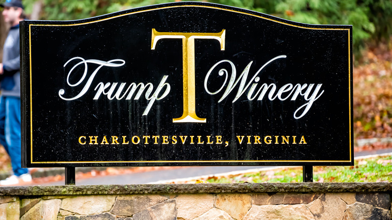 Trump Winery sign