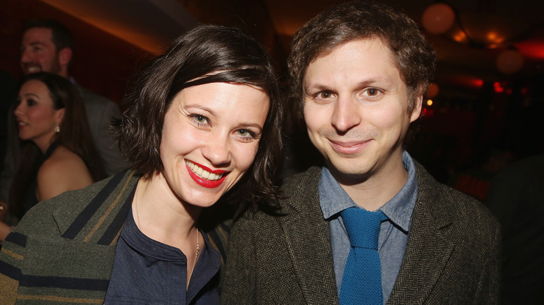 Nadine and Michael Cera smiling 