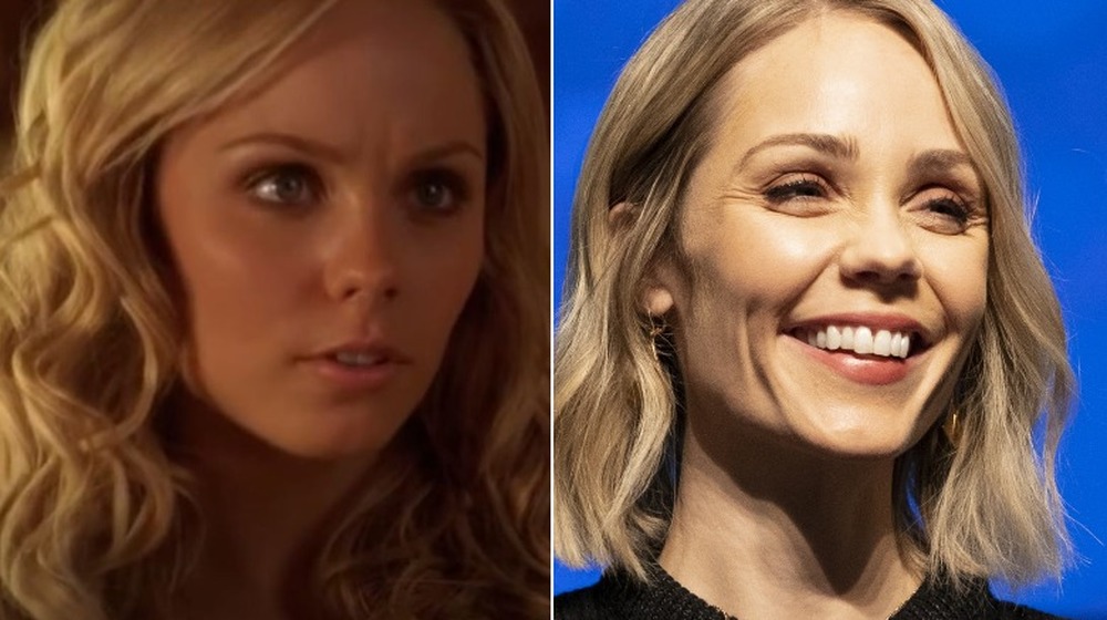 Laura Vandervoort then and now, split image