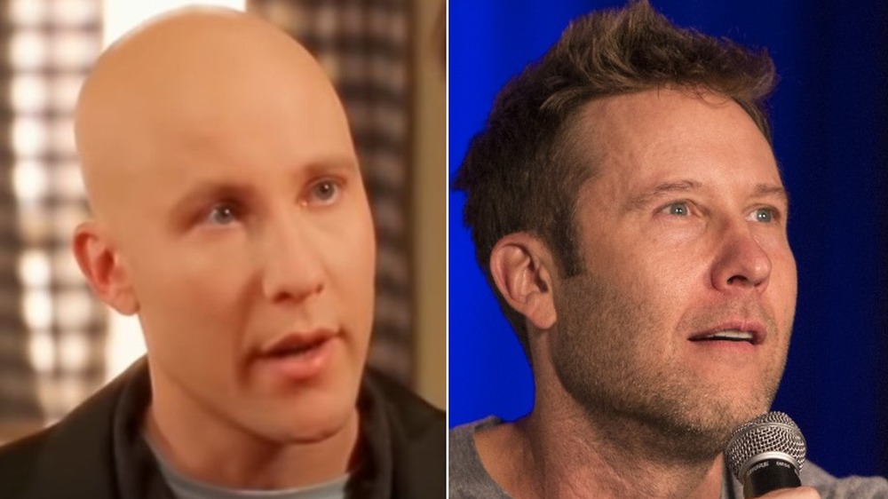 Michael Rosenbaum then and now, split image