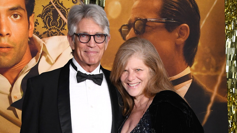 Eric Roberts and Eliza Roberts in black