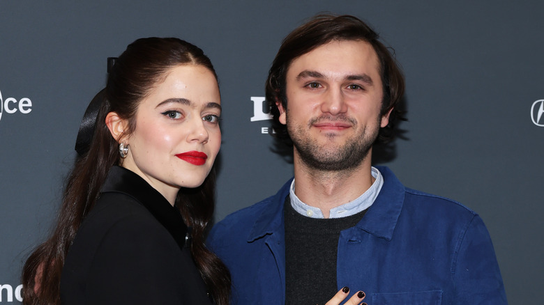 Molly Gordon and Nick Lieberman posing