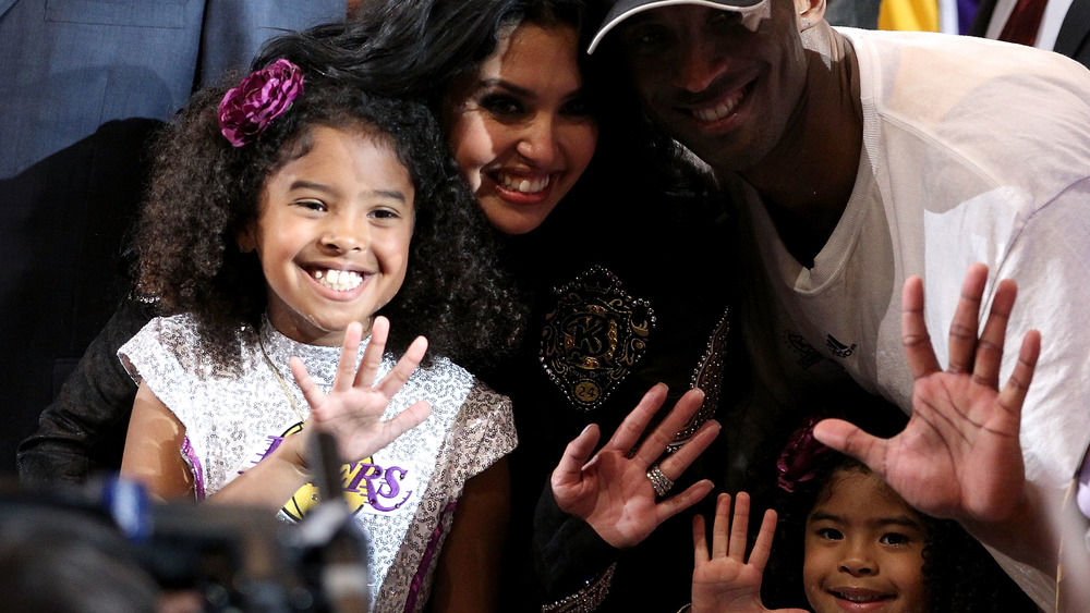 Kobe Bryant with family