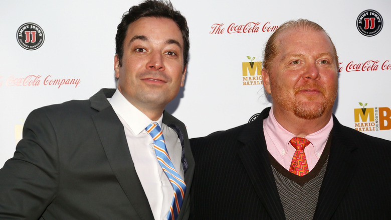 Jimmy Fallon and Mario Batali