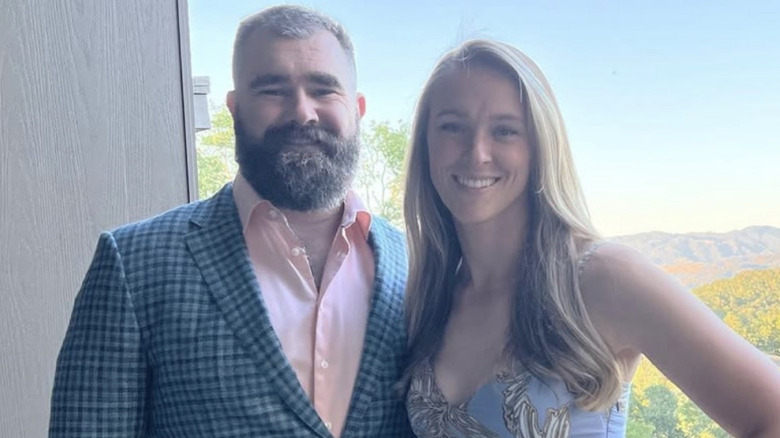 Jason Kelce with his wife, Kylie Kelce