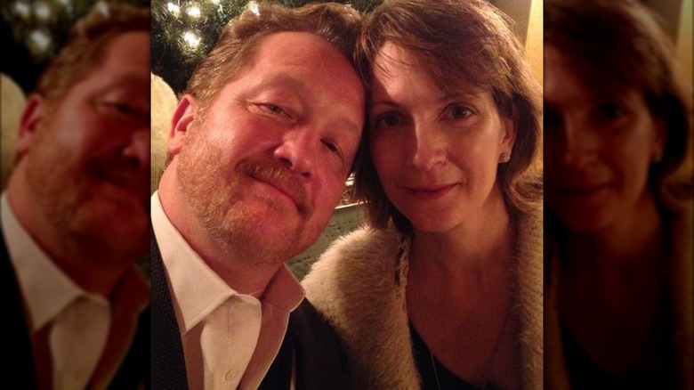 Christian Stolte and his wife posing for a casual photo.