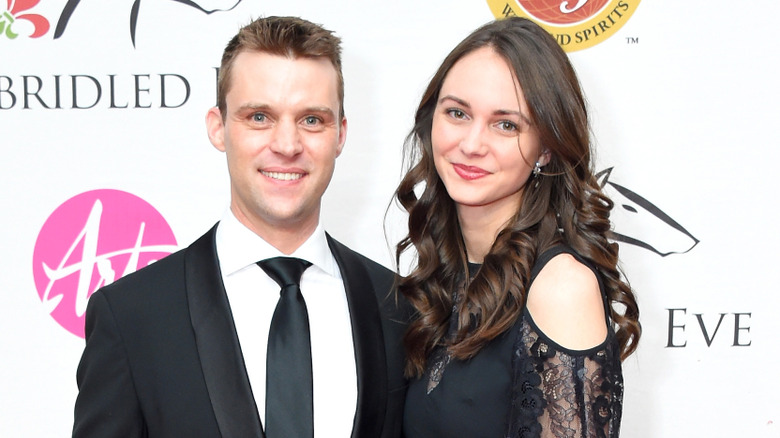 Jesse Spencer and his wife Kali Woodruff at the Unbridled Eve Gala in Louisville, 2018.