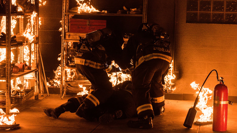 Some of the action on "Chicago Fire"