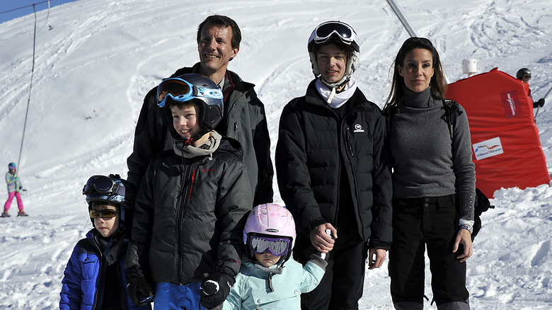 Prince Joachim's family in Switzerland, 2015