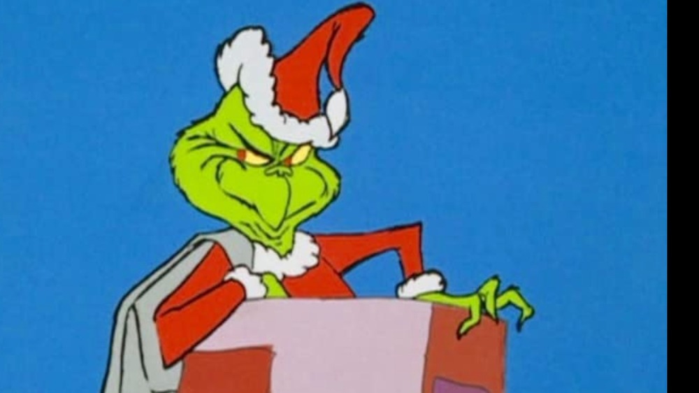 The Grinch in a chimney