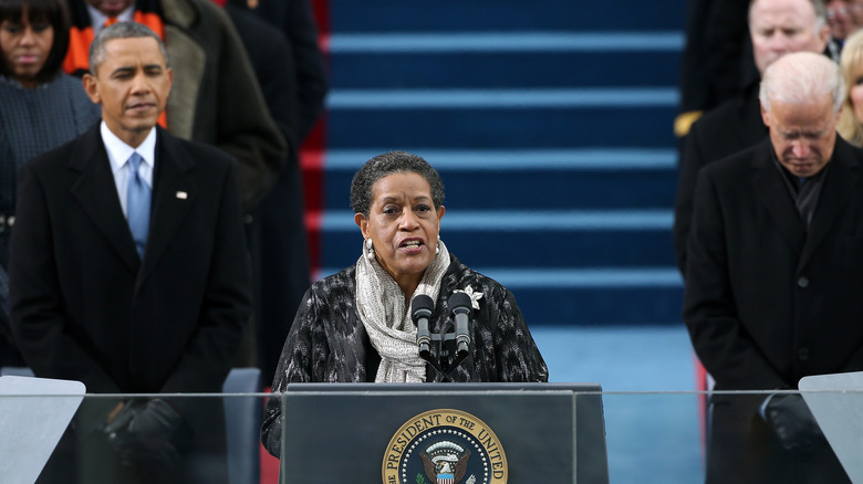 Myrlie Evers-Williams at presidential invocation