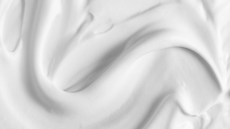 white shaving cream
