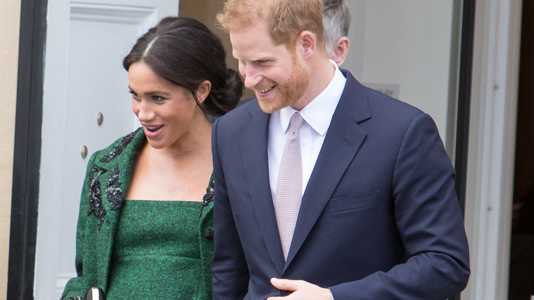 Harry and Meghan when she was pregnant