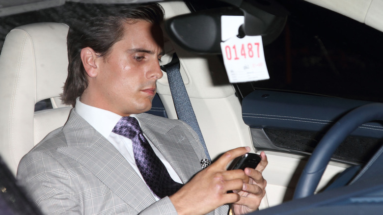 Scott Disick in car