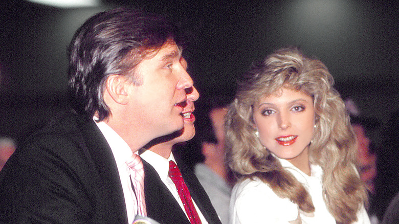 Donald Trump and Marla Maples at an event