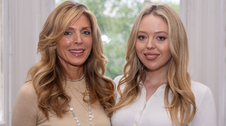 Marla Maples and Tiffany Trump smiling