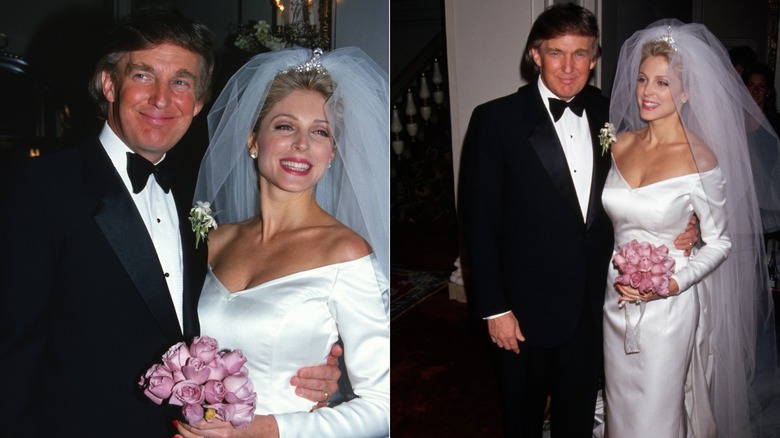 Donald Trump smiling with Marla Maples