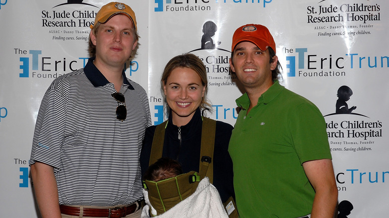 Eric, Vanessa, and Donald Trump Jr. smiling