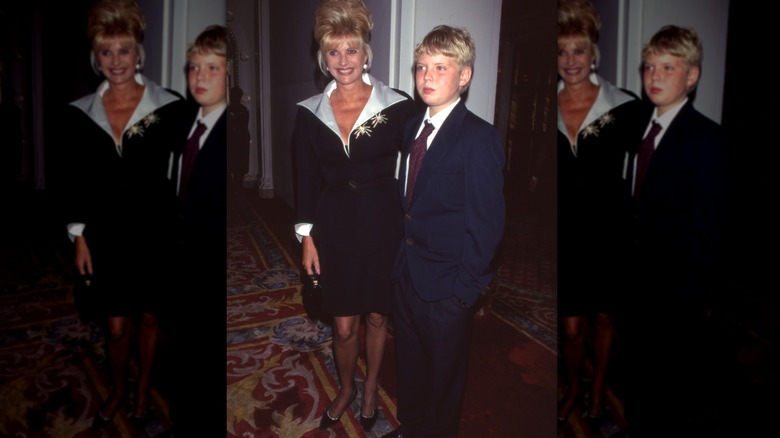 Ivanka Trump smiling with young Eric Trump 