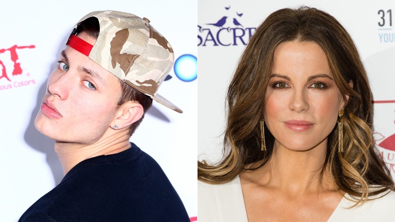 Matt Rife and Kate Beckinsale split image