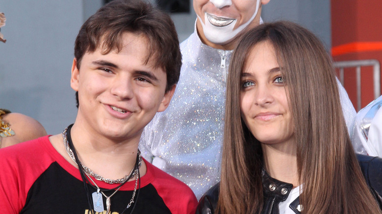 Prince and Paris Jackson smiling