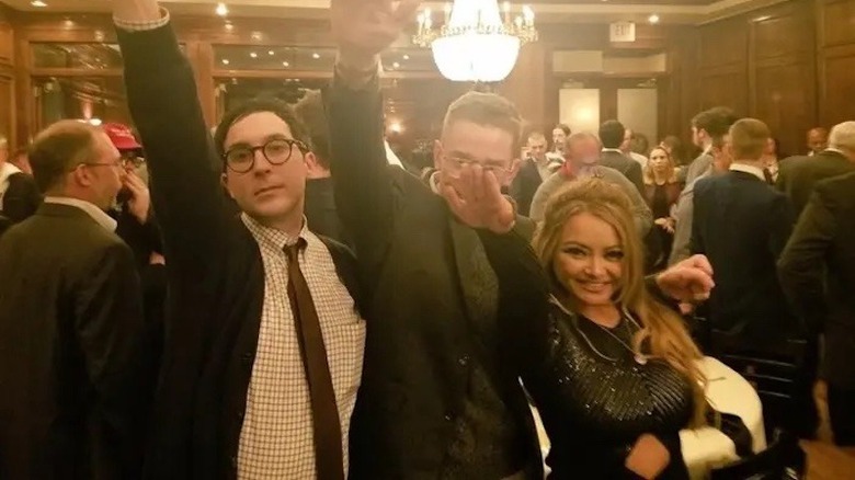 Tila Tequila giving a Nazi salute