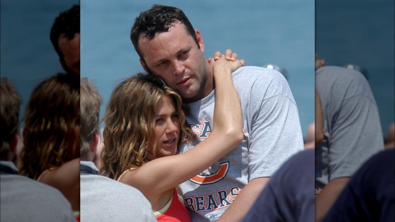 Jennifer Aniston embracing Vince Vaughn