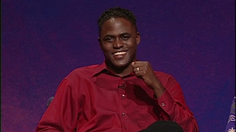 Wayne Brady smiling on Whose Line Is It Anyway?