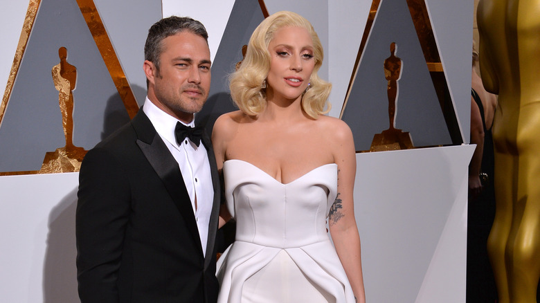 Lady Gaga and Taylor Kinney on the red carpet