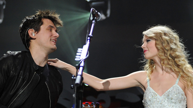 John Mayer and Taylor Swift on stage
