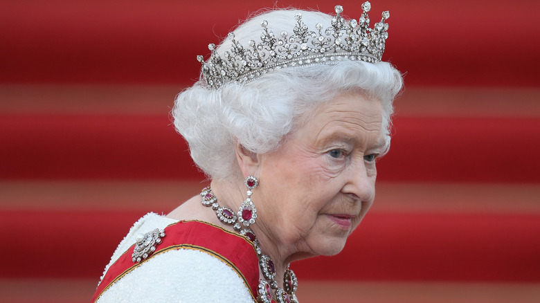 Queen Elizabeth II posing