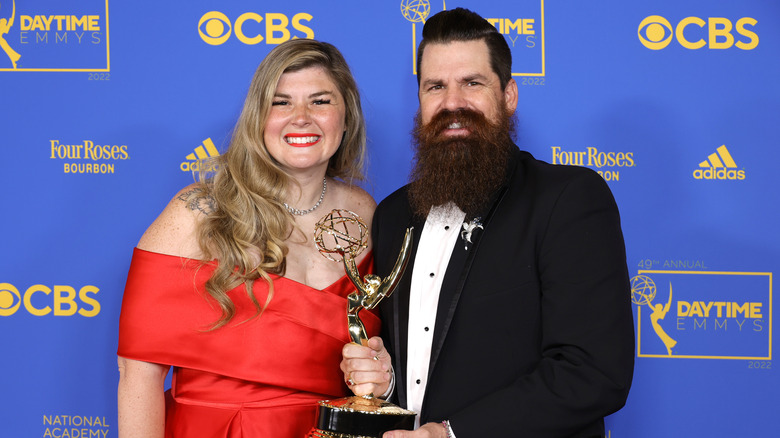 Andy and Candis Meredith recieve a Daytime Emmy award