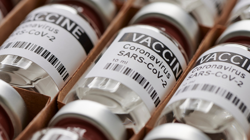 Vials of COVID-19 vaccinations