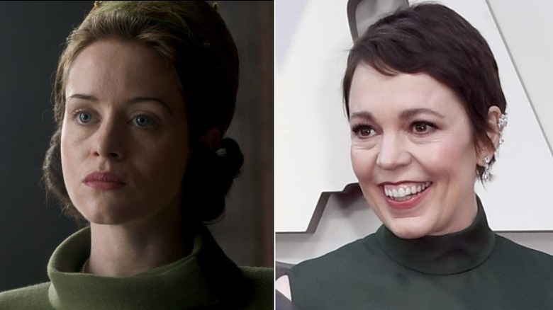 Claire Foy and Olivia Colman