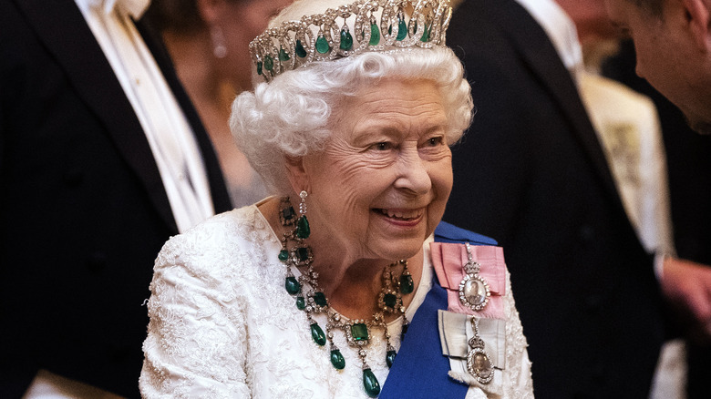 Queen Elizabeth smiling