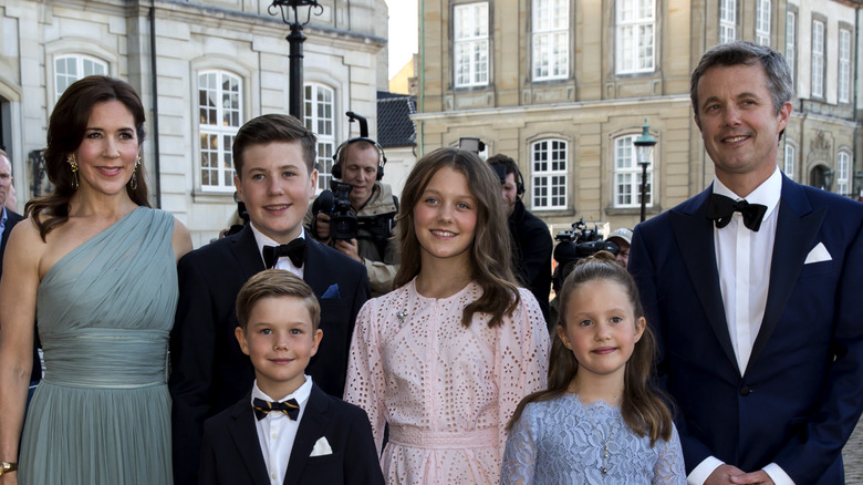 Crown Prince Frederik and his family smiling