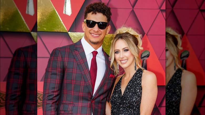 Patrick and Brittany Mahomes smiling together