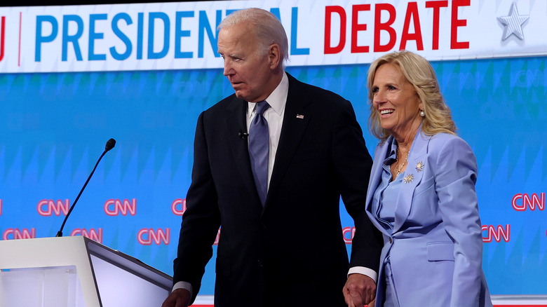 Joe and Jill Biden onstage