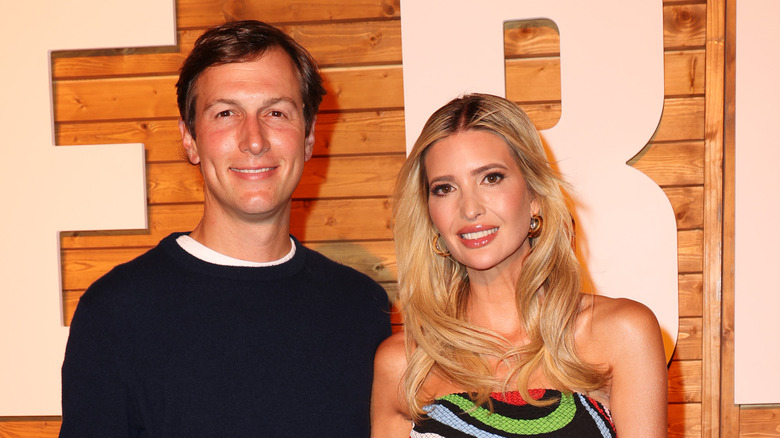 Jared Kushner posing with Ivanka Trump 