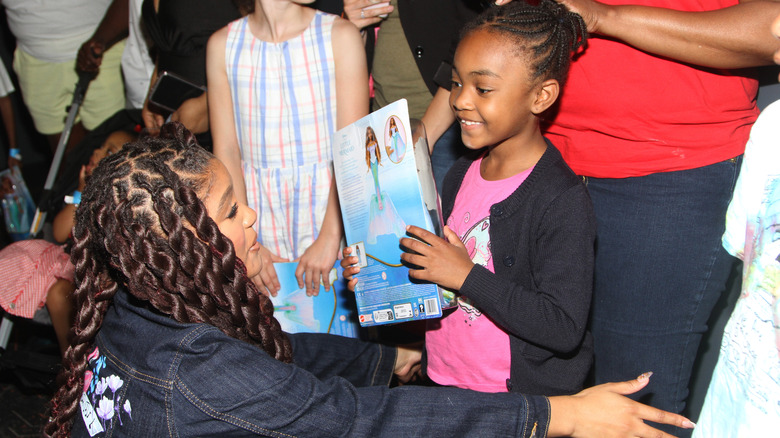 Halle Bailey and young fan