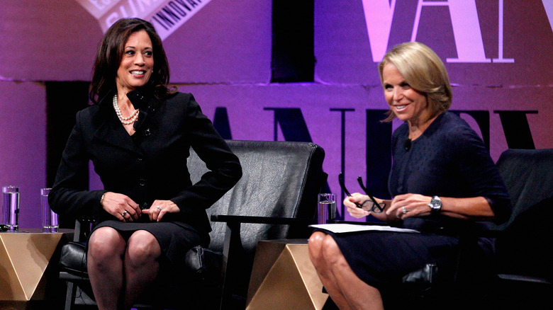 Kamala Harris and Katie Couric at a Vanity Fair summit in 2014