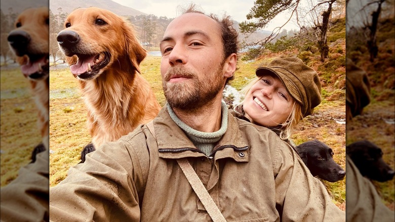 James Middleton and Alizee Thevenet smiling