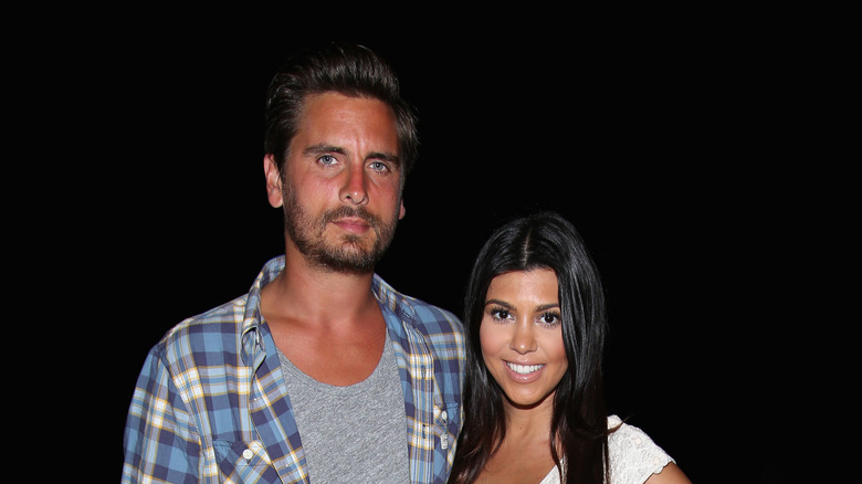 Scott Disick, Kourtney Kardashian smiling