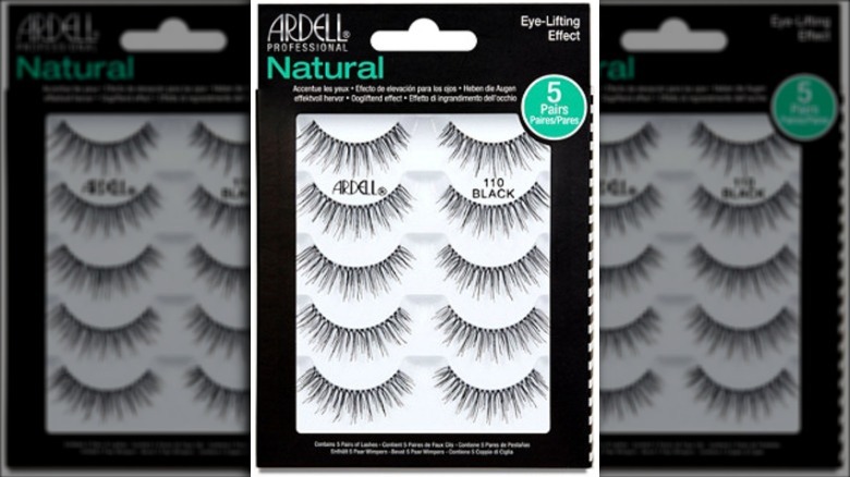 Package of Ardell natural eyelashes.