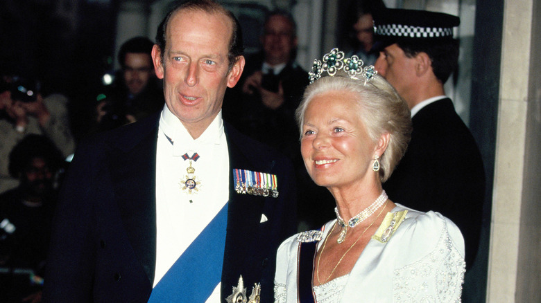 Katharine, Duchess of Kent smiling with Duke