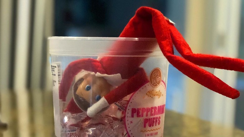 Elf on the shelf with Candy