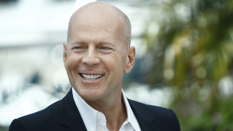 Bruce Willis posing during Moonrise Kingdom press