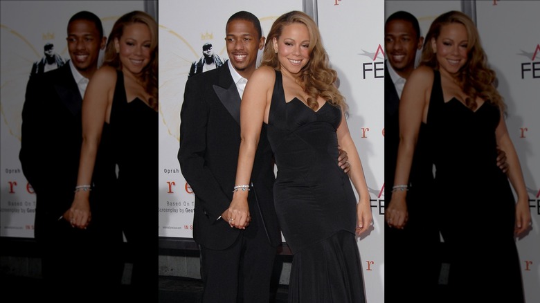 Mariah Carey, Nick Cannon smiling together